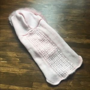 Dog & Cat Cable Knitted Sweater, Light Pink